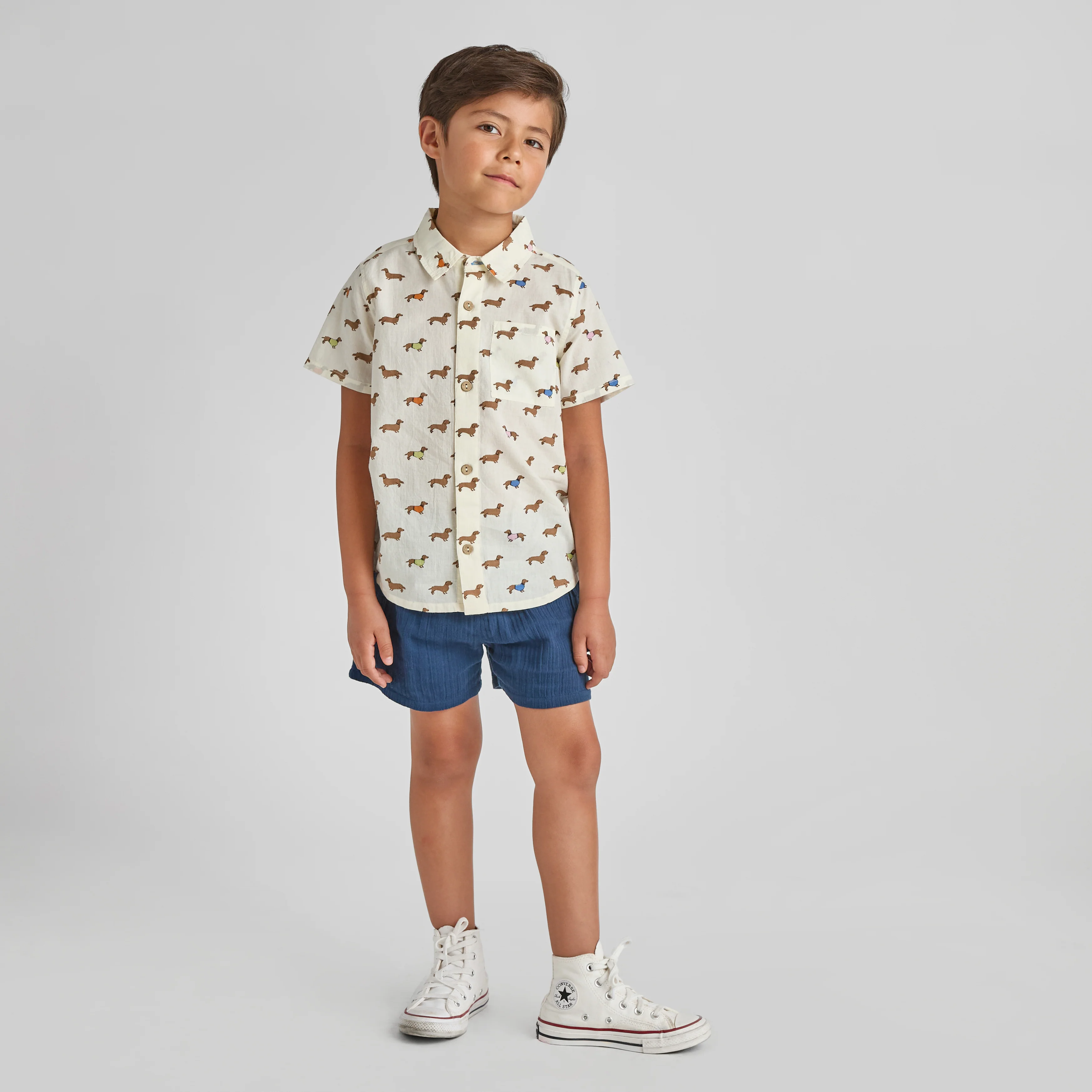 Boys Jack Shirt - Dachshunds In Sweaters - Image 2