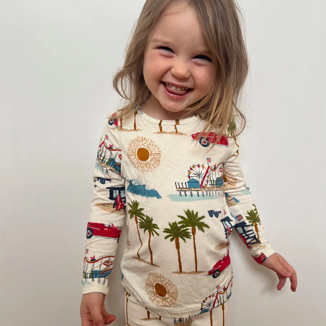 Kids Bamboo PJ Set - LA - Image 3