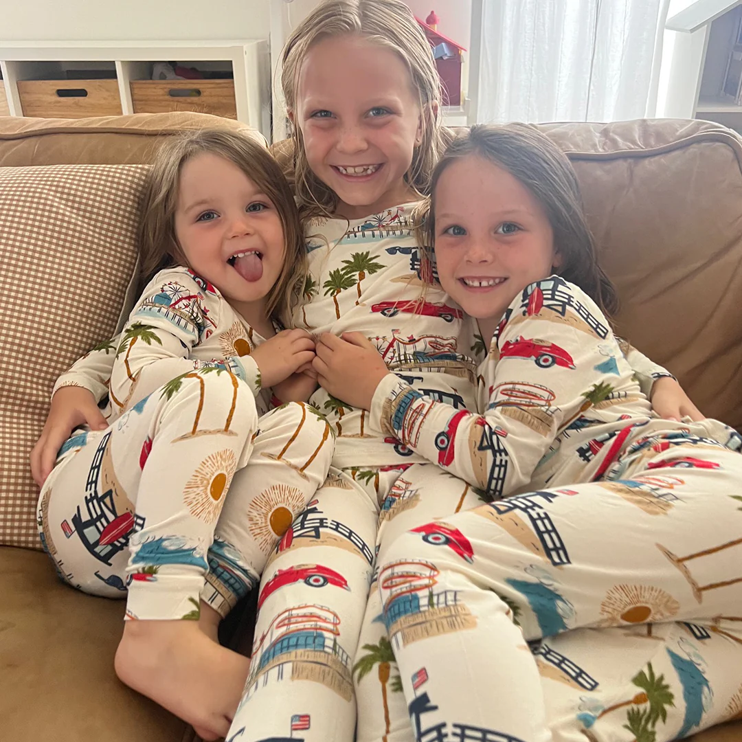 Kids Bamboo PJ Set - LA - Image 4