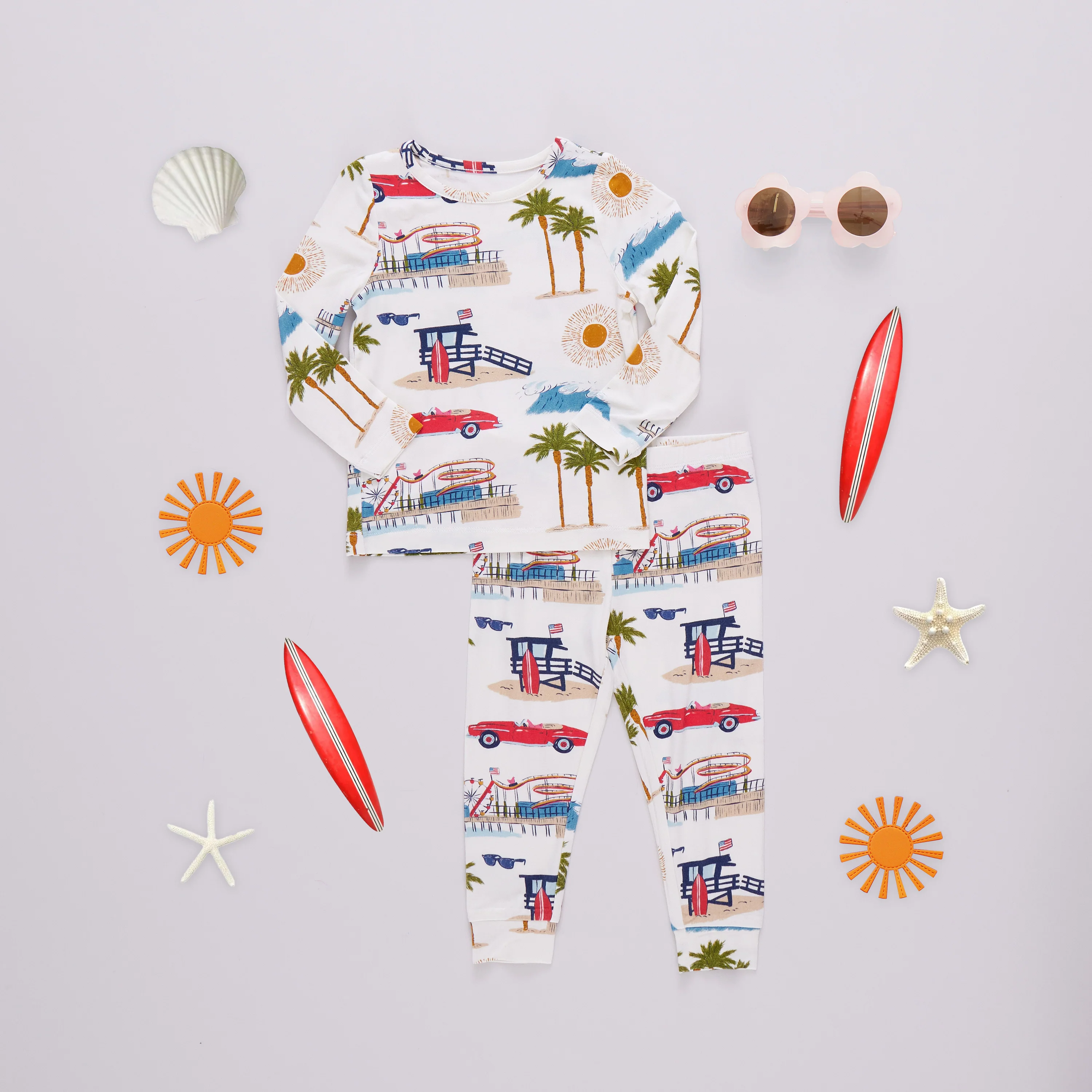 Kids Bamboo PJ Set - LA - Image 5