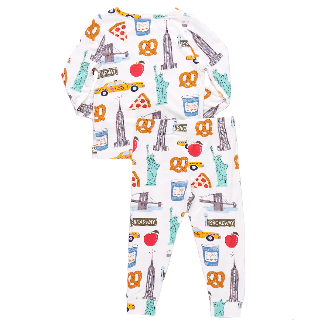 Kids Bamboo PJ Set - NYC - Image 3